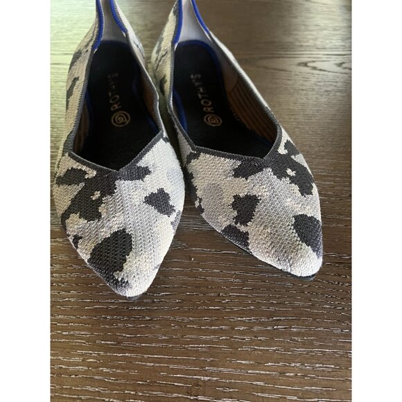 Rothy's The Point Ash Grey Camo Print Flats RARE RETIRED Size 10.5 - Picture 7 of 16